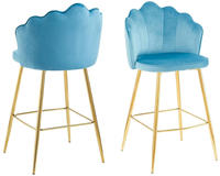 SalesFever Barhocker "Clam Barstuhl mit Stil" Set, 2er Set, Extravagantes