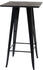 Mendler Stehtisch HWC-A73 inkl. Holz-Tischplatte, Bistrotisch Bartisch, Metall Industriedesign 107x60x60cm ~ schwarz - schwarz Holz 70401