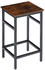 TecTake Bartisch-Set Edinburgh 5-teilig mit höhenverstellbaren Kunststofffüßen - braun Holzwerkstoff 404306