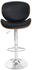 Mendler Barhocker Arklow, Barstuhl, Holz Bugholz Retro-Design Walnuss-Optik, Polster schwarz