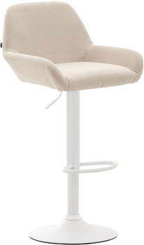 CLP Barhocker Braga Stoff wei&szlig; creme (314525)