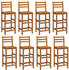 vidaXL Barhocker 8 Stk. Massivholz Akazie (3115988)