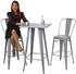 Mendler Set Stehtisch + 2x Barhocker MCW-A73, Barhocker Bartisch, Metall Industriedesign grau