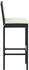 vidaXL Garten-Barhocker mit Kissen 4 Stk. Schwarz Poly Rattan (313437)