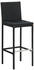 vidaXL Garten-Barhocker mit Kissen 4 Stk. Schwarz Poly Rattan (313437)