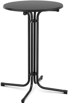 Royal Catering Stehtisch - &Oslash; 70 cm - klappbar - schwarz -