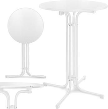 Kesser 2in1 Stehtisch &Oslash; 80x110 cm wei&szlig;