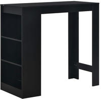 vidaXL Bartisch mit Regal Schwarz 110 x 50 x 103 cm
