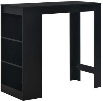 vidaXL Bartisch mit Regal Schwarz 110x50x103 cm (280212)