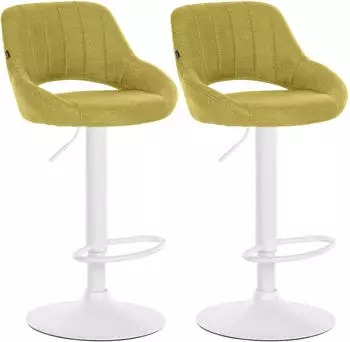 CLP 2er Set Barhocker Milet Stoff W gr&uuml;n (324427)