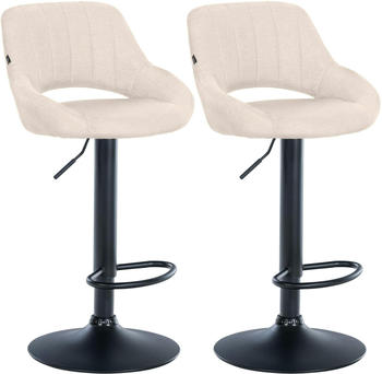 CLP 2er Set Barhocker Milet Stoff B creme (324413)