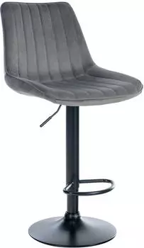CLP Barhocker Toni Samt schwarz dunkelgrau (321552)