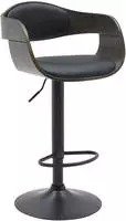Barhocker Kingston Schwarz/grau Kunstleder