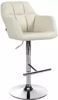 Clp - Barhocker Natoma Kunstleder Creme Metall In Chromoptik