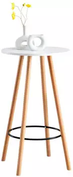 CLP Stehtisch Mijas rund natura (rund) Farbe - Weiss (308898)