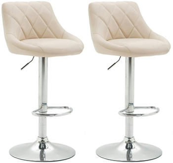CLP 2er Set Barhocker Lazio creme (307027)