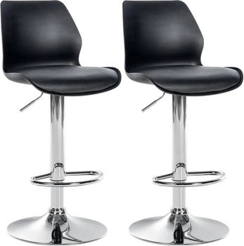 CLP 2er Set Barhocker Gilbert Kunststoff schwarz (324440)