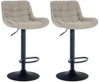 Clp - 2er Set Barhocker Tover Taupe Stoff