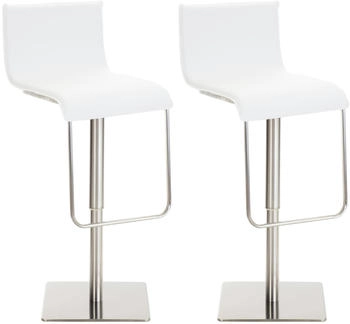 CLP 2er Set Barhocker Limon edelstahl wei&szlig; (311330)