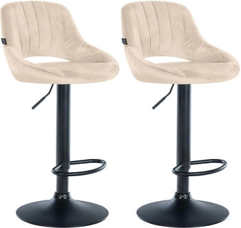 CLP 2er Set Barhocker Milet Samt B creme (324461)