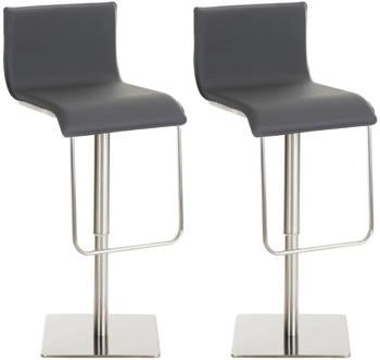 CLP 2er Set Barhocker Limon edelstahl grau (311332)