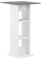 vidaXL Bartisch Wei&szlig; und Anthrazitgrau 60x60x110 cm