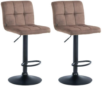 CLP 2er Set Barhocker Peru Samt schwarz braun (324924)