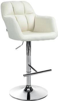 CLP Barhocker Natoma Stoff chrom creme (322944)