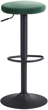 Finebuy Barhocker Samt Hocker Stoff/Metall Bistrohocker Drehbar - gr&uuml;n (FB23315)