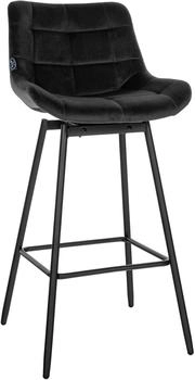 CLP Barhocker Weston Schwenkbar Samt schwarz (321496)