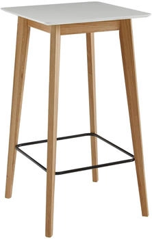 Finebuy Design Stehtisch 60x110x60 cm Wei&szlig; Bartisch Skandinavisch Eiche Tisch - wei&szlig; Holz (FB19386)