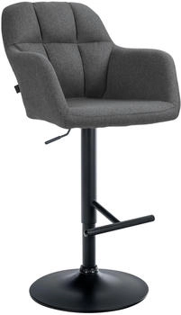 CLP Barhocker Natoma Stoff schwarz dunkelgrau (322941)