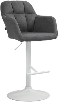 CLP Barhocker Natoma Stoff wei&szlig; dunkelgrau (322951)