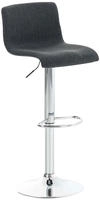Barhocker Hover Stoff Dunkelgrau Metall In Chromoptik