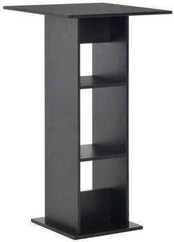 vidaXL Bartisch Schwarz 60x60x110 cm (280206)