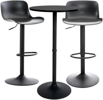 CLP 2er Bartisch Set Medora schwarz (323411)