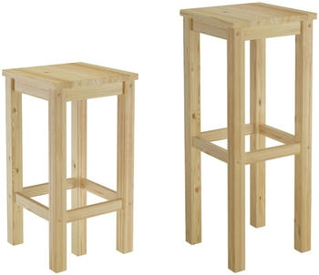 Erst-Holz Barhocker Kiefer Tresenhocker w&auml;hlbar 60cm oder 80cm V-9071-44-45 (90.71-45)