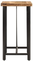 Bartisch 55x55x107 cm, Modell Orion Horizon aus massivem Mangoholz und Eisen