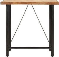 vidaXL Bartisch 110x55x107 cm Massivholz Mango und Eisen