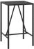 vidaXL Bartisch mit Glasplatte Schwarz 70x70x110 cm Poly Rattan (362586)