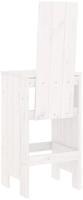 vidaXL Barhocker 2 Stk. Wei&szlig; 40x42x120 cm Massivholz Kiefer