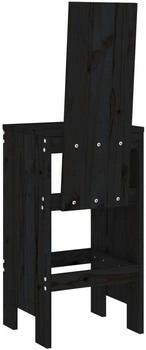 vidaXL Barhocker 2 Stk. Schwarz 40x42x120 cm Kiefer (825356)