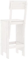 vidaXL Barhocker 2 Stk. Wei&szlig; 40x48,5x115,5 cm Massivholz Kiefer