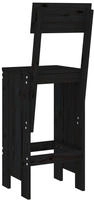vidaXL Barhocker 2 Stk. Schwarz 40x48,5x115,5cm Massivholz Kiefer