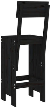 vidaXL Barhocker 2 Stk. Schwarz 40x48,5x115,5cm Kiefer (825363)