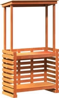 vidaXL Gartenbar mit Dach Braun 112,5x57x195,5 cm Massivholz Kiefer