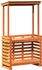 vidaXL Gartenbar mit Dach Braun 112,5x57x195,5 cm Kiefer (844641)