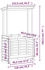 vidaXL Gartenbar mit Dach Braun 112,5x57x195,5 cm Kiefer (844641)