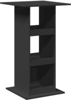vidaXL Bartisch mit Ablagen Schwarz 60x60x102 cm Holzwerkstoff