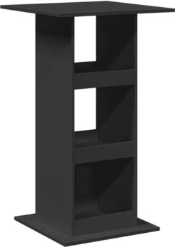 vidaXL Bartisch mit Ablagen Schwarz 60x60x102 cm (854329)